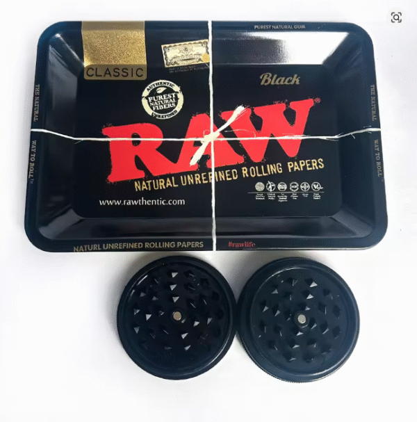 Zestaw RAW Classic Black – Tacka + Młynek